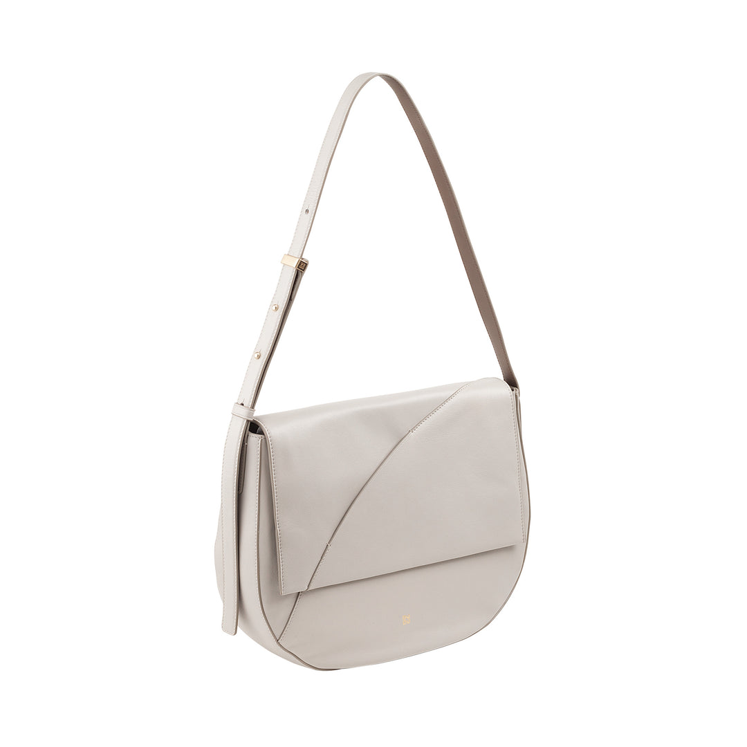 DUDU Grand Sac Femme en Cuir Véritable avec Rabat Avant, Sac Bandoulière Ajustable et Fermeture à Rabat avec Boutons Magnétiques - Élégant et Pratique pour Chaque Occasion
