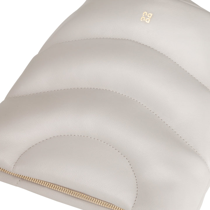 DUDU Sac à bandoulière pour femme et bandoulière matelassée rembourrée en cuir Nappa, petit sac avec fermeture éclair, design élégant