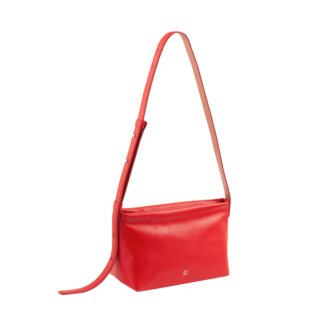 DUDU BRAKE BROW SMALL WOMAN IN SOFT LEATHER, Shoulder bag, zip closure, Elegant Sera Bags Fashion City Fashion