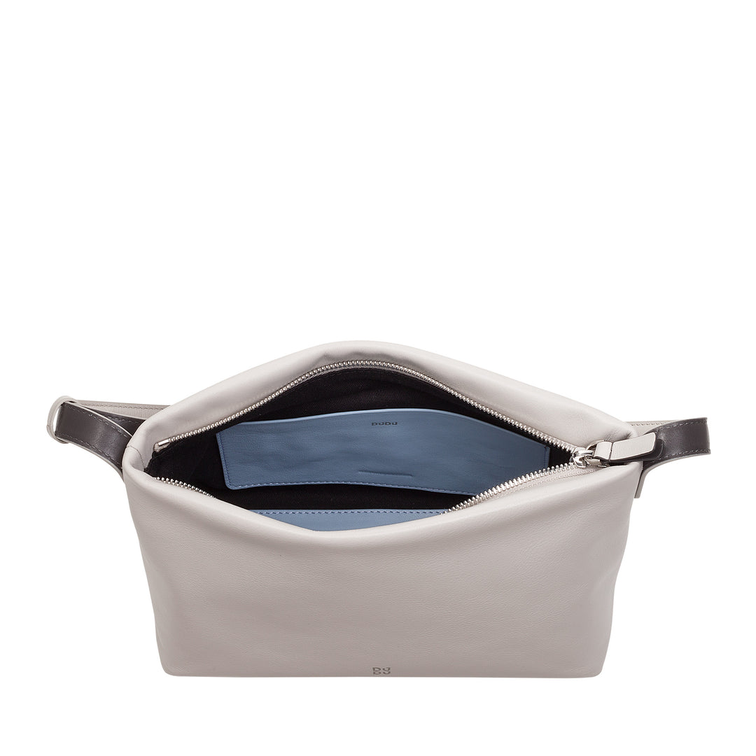 DUDU Bolso Bandolera Pequeño para Mujer de Piel Suave, Bolso Bandolera con Cierre de Cremallera, Elegante Bolso de Noche City Fashion