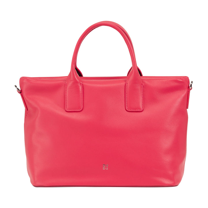 DUDU Bolso de Mujer de Piel con Bandolera, Bolso Bandolera Pequeño Mediano con Cremallera y Bandolera Desmontable, Bolso Elegante y Colorido