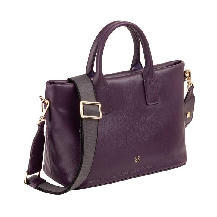 DUDU Sac à main en cuir pour femme avec bandoulière, petit sac à bandoulière moyen avec fermeture éclair et bandoulière amovible, sac à main élégant et coloré