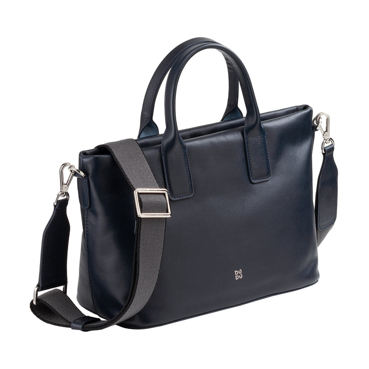 DUDU Bolso de Mujer de Piel con Bandolera, Bolso Bandolera Pequeño Mediano con Cremallera y Bandolera Desmontable, Bolso Elegante y Colorido