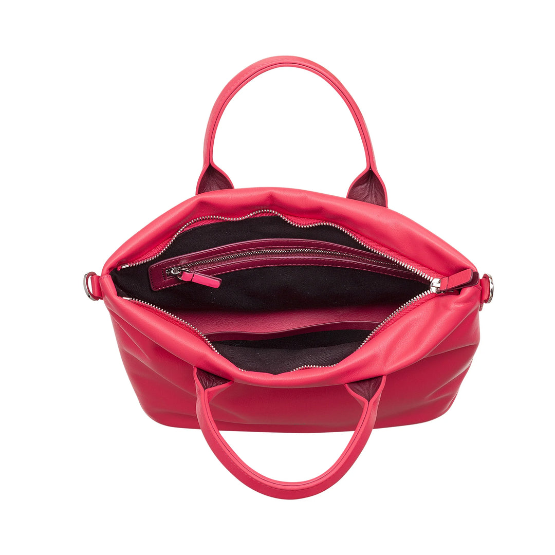 DUDU Bolso de Mujer de Piel con Bandolera, Bolso Bandolera Pequeño Mediano con Cremallera y Bandolera Desmontable, Bolso Elegante y Colorido