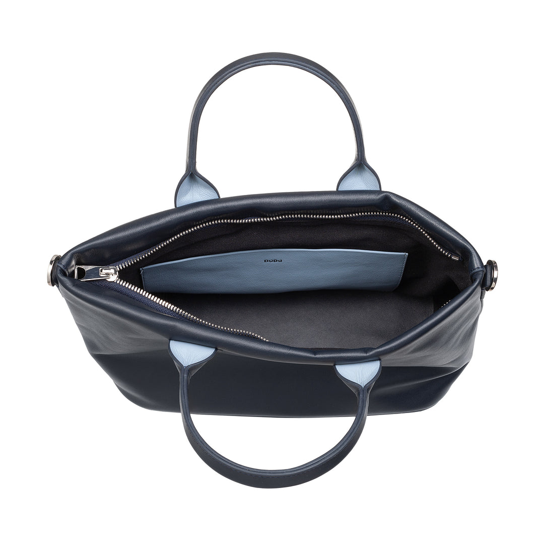 DUDU Bolso de Mujer de Piel con Bandolera, Bolso Bandolera Pequeño Mediano con Cremallera y Bandolera Desmontable, Bolso Elegante y Colorido