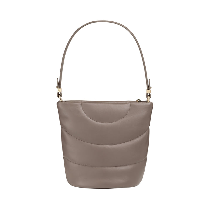 DUDU Bolso Bandolera Mujer y Bandolera Acolchada Acolchada en Piel Napa, Bolso Grande con Cremallera y Doble Bandolera, Diseño Elegante