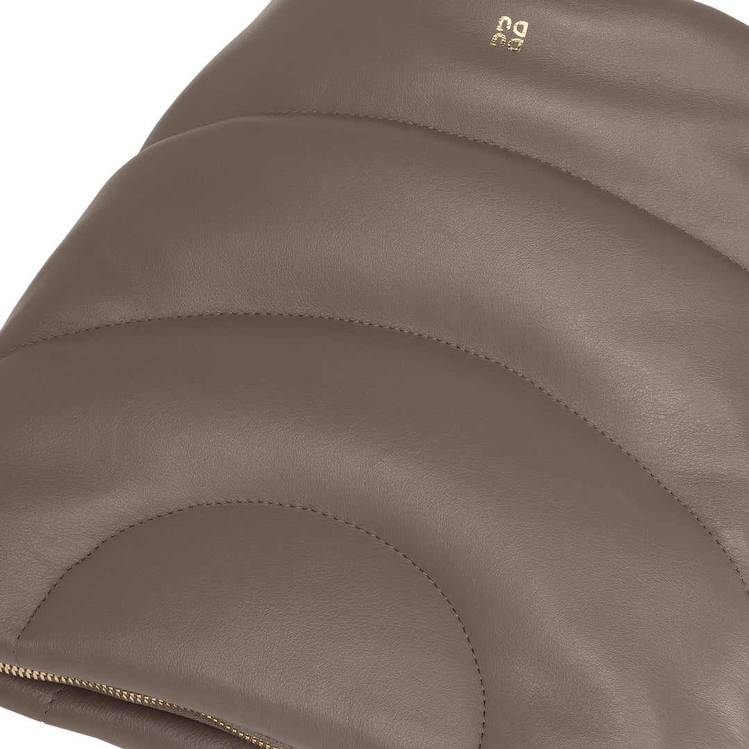 DUDU Bolso Bandolera Mujer y Bandolera Acolchada Acolchada en Piel Napa, Bolso Grande con Cremallera y Doble Bandolera, Diseño Elegante