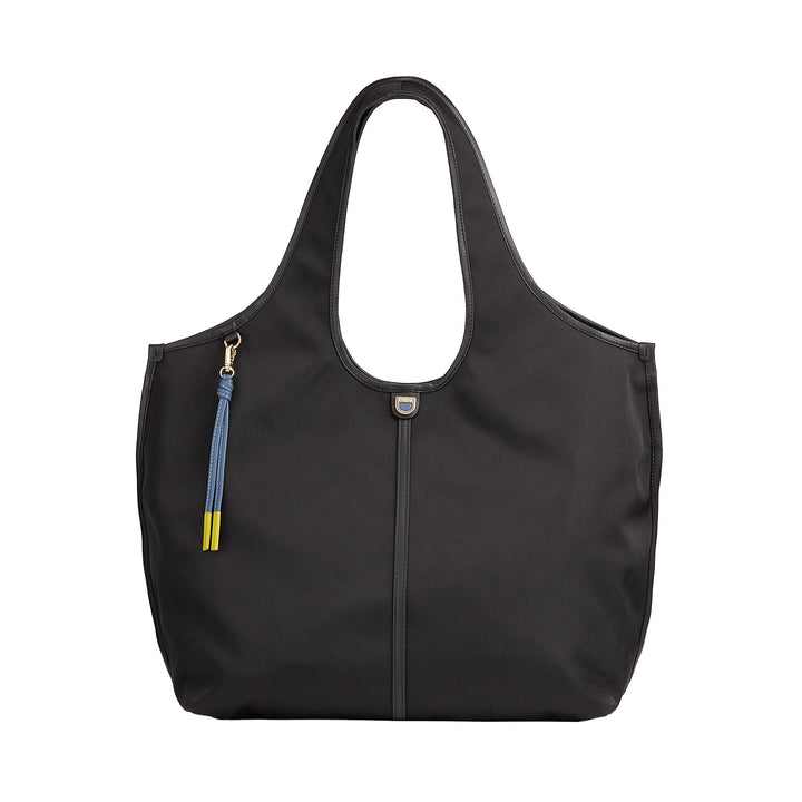 DUDU Grand Sac à Main Bandoulière pour Femme en Nylon et Cuir - Cabas Léger avec Bandoulière Ajustable et Fermeture Magnétique