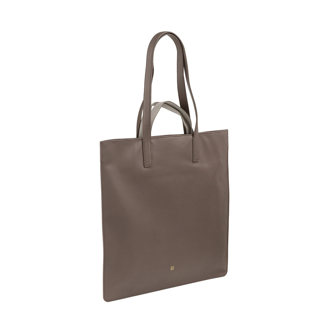 DUDU Bolso Grande Suave para Mujer, Bolso Shopping Tote en Piel de Color, Doble Asa, Elegante Bolso de Hombro, Bolso Grande