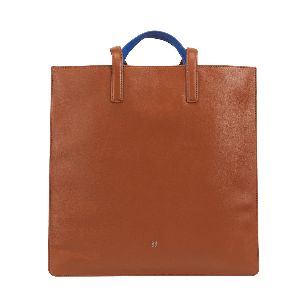 DUDU Bolso Grande Suave para Mujer, Bolso Shopping Tote en Piel de Color, Doble Asa, Elegante Bolso de Hombro, Bolso Grande