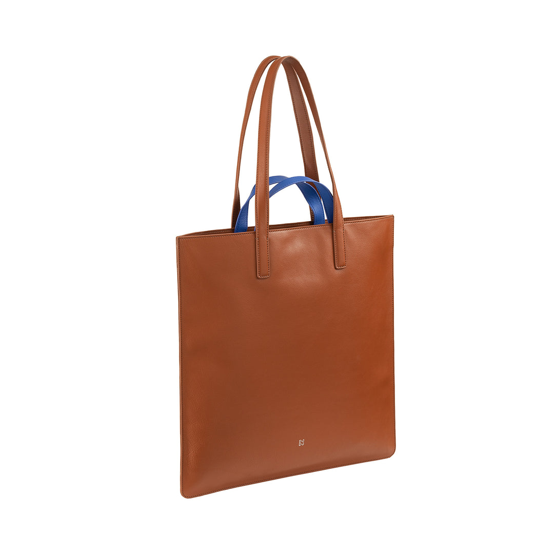 DUDU Bolso Grande Suave para Mujer, Bolso Shopping Tote en Piel de Color, Doble Asa, Elegante Bolso de Hombro, Bolso Grande