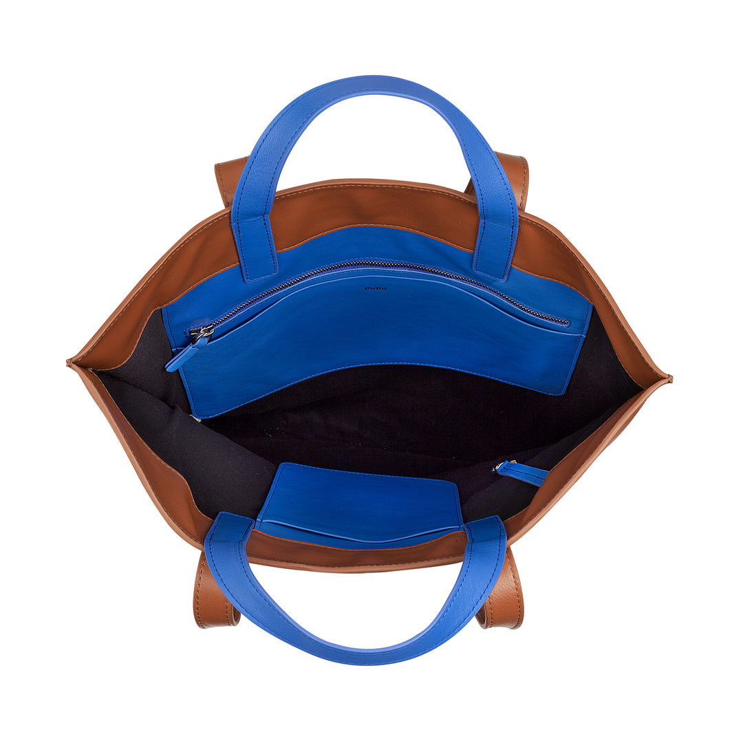 DUDU Bolso Grande Suave para Mujer, Bolso Shopping Tote en Piel de Color, Doble Asa, Elegante Bolso de Hombro, Bolso Grande
