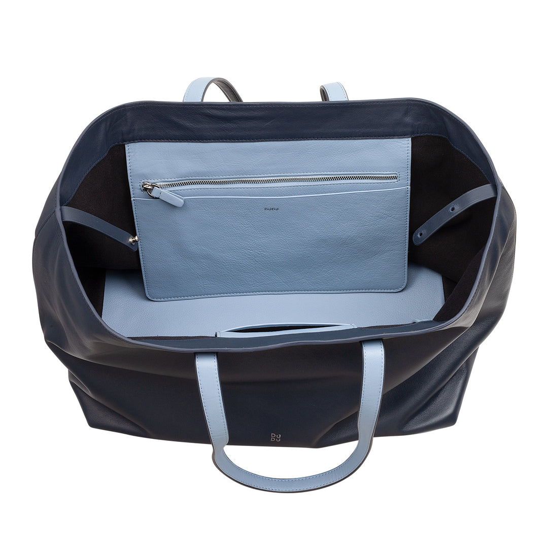DUDU Bolso Grande de Piel para Mujer, Bolso Shopper Suave, Bolso Bandolera con Dos Asas, Bolso Grande de Moda