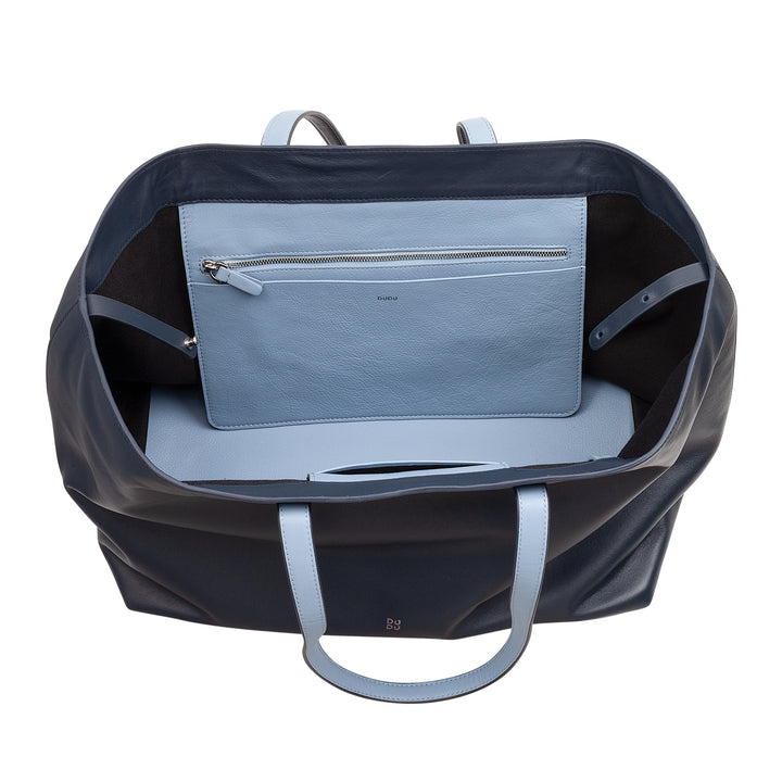 DUDU Bolso Grande de Piel para Mujer, Bolso Shopper Suave, Bolso Bandolera con Dos Asas, Bolso Grande de Moda