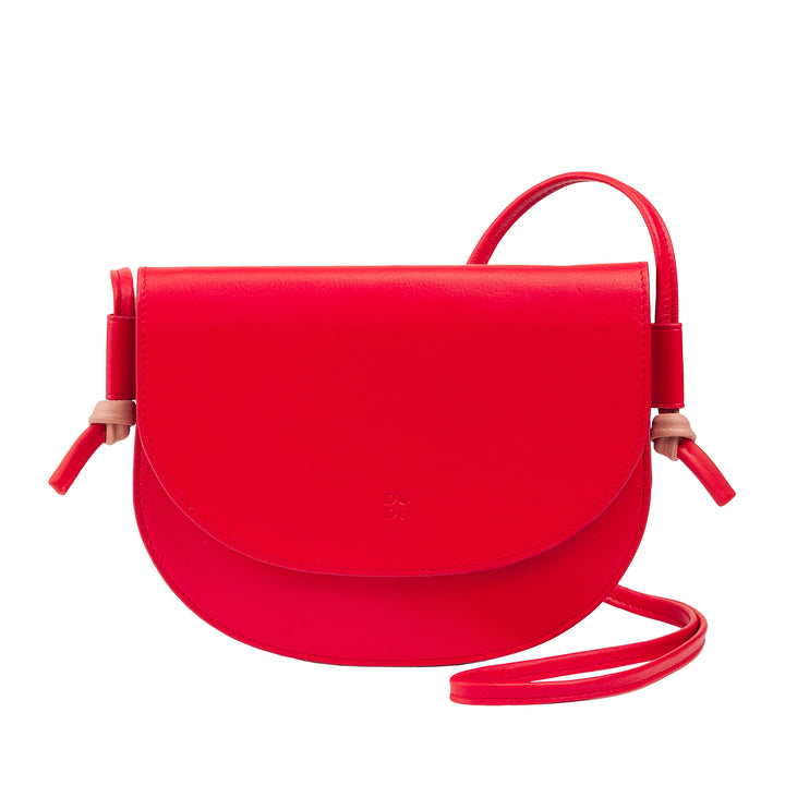 DUDU Sac à bandoulière pour femme en cuir de petite taille, Sac à bandoulière design fin et compact avec fermeture à bouton, bandoulière réglable