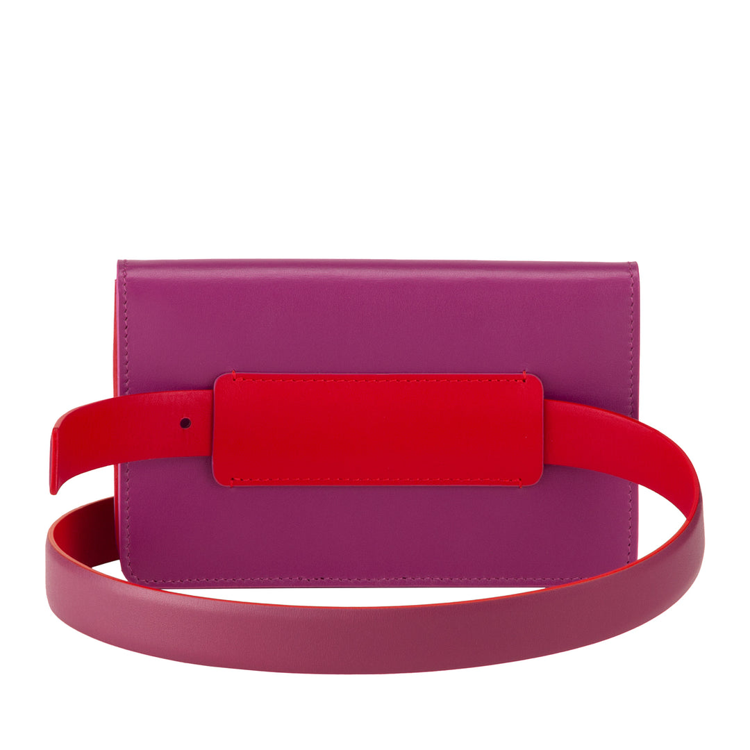 DUDU Petit sac à bandoulière en chaîne pour femme fabriqué en Italie en cuir véritable, convertible en pochette, mini sac enveloppe