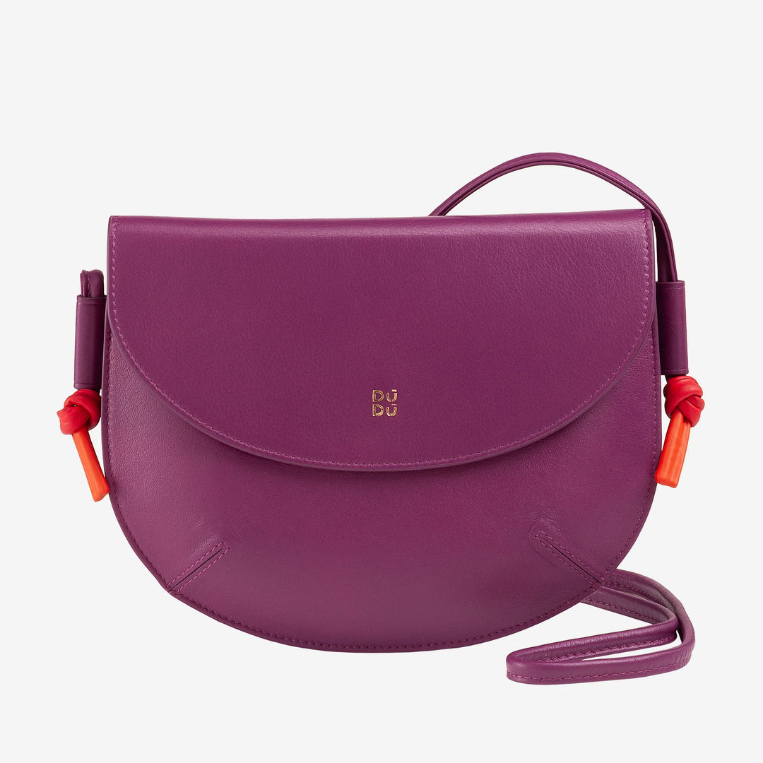 DUDU Sac à Bandoulière pour Femme avec Rabat en Cuir Véritable, Petit Sac à Bandoulière avec Rabat à Bouton Magnétique, Sac à Main