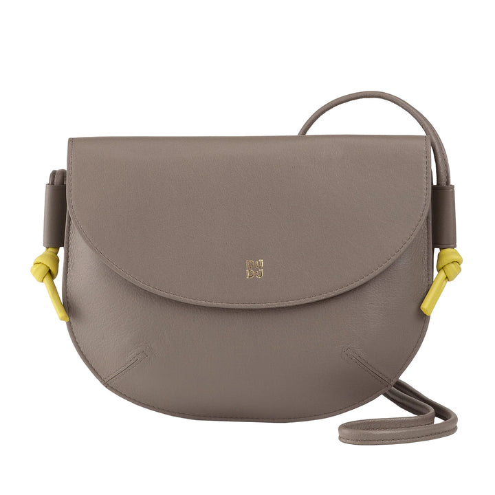 DUDU Borsa Donna a Tracolla con Patta in Vera Pelle, Piccola Borsetta a Spalla con Pattina a Bottone Magnetico, Borsa