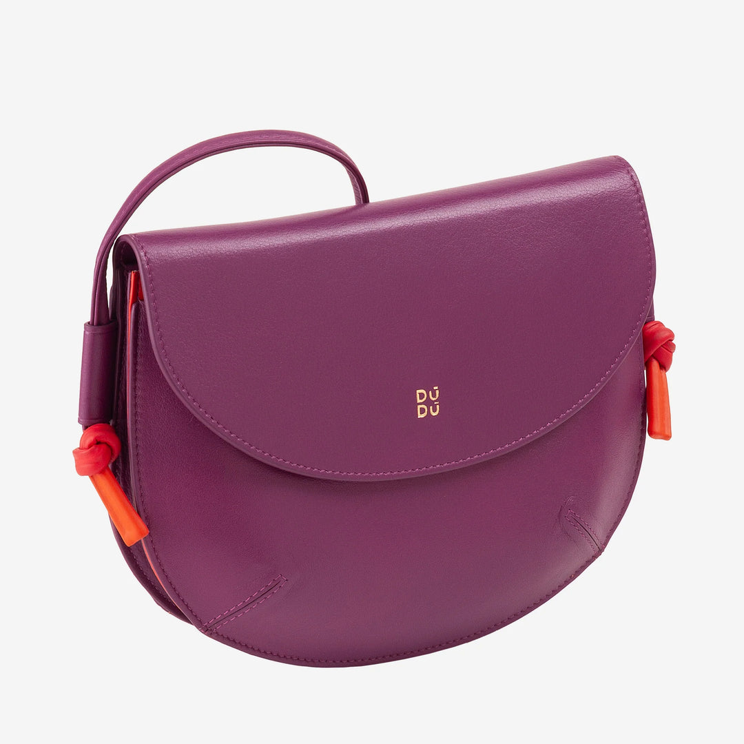 DUDU Sac à Bandoulière pour Femme avec Rabat en Cuir Véritable, Petit Sac à Bandoulière avec Rabat à Bouton Magnétique, Sac à Main