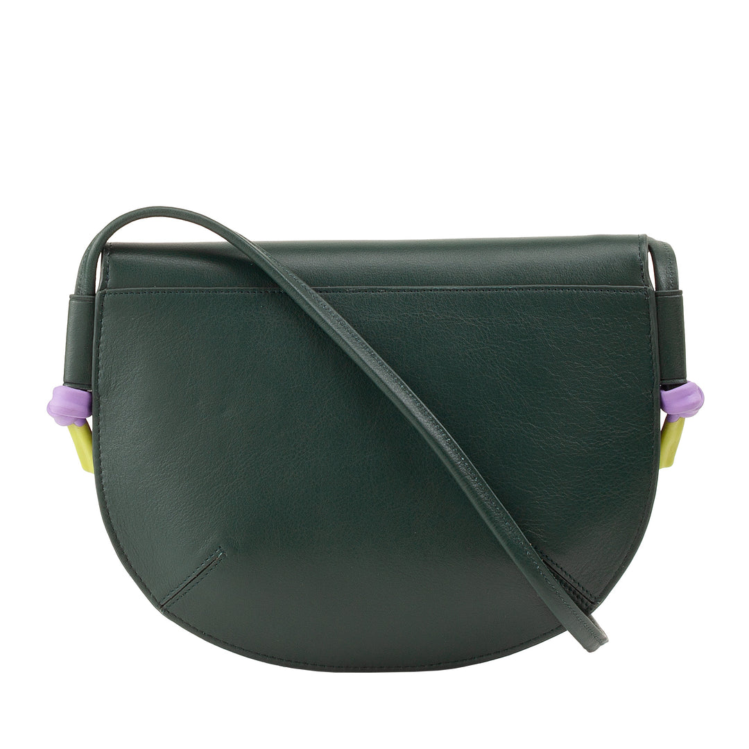 DUDU Sac à Bandoulière pour Femme avec Rabat en Cuir Véritable, Petit Sac à Bandoulière avec Rabat à Bouton Magnétique, Sac à Main