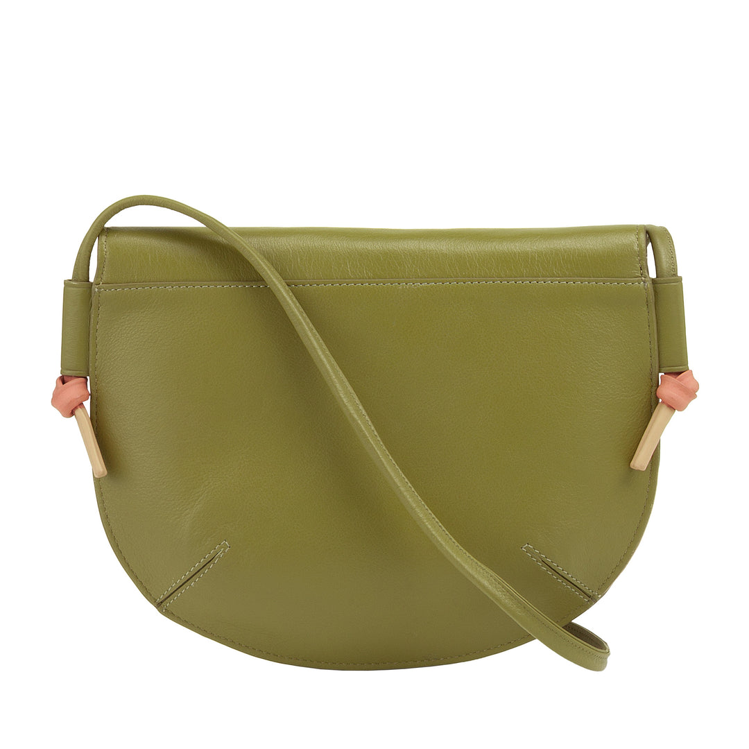 DUDU Sac à Bandoulière pour Femme avec Rabat en Cuir Véritable, Petit Sac à Bandoulière avec Rabat à Bouton Magnétique, Sac à Main