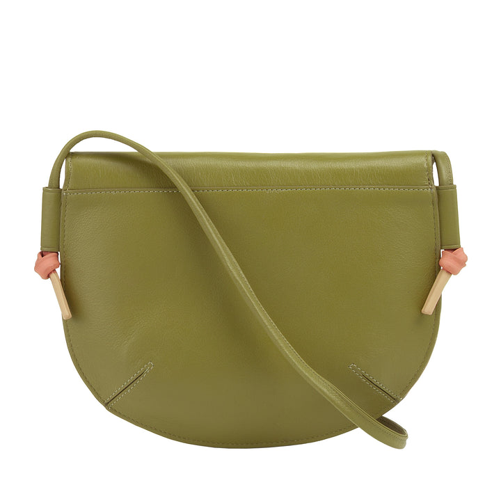 DUDU Sac à Bandoulière pour Femme avec Rabat en Cuir Véritable, Petit Sac à Bandoulière avec Rabat à Bouton Magnétique, Sac à Main