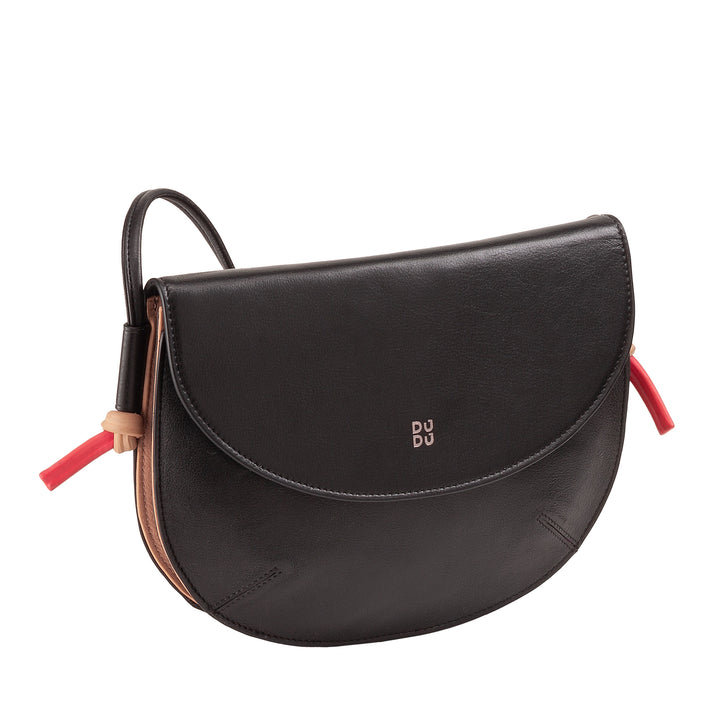 DUDU Sac à Bandoulière pour Femme avec Rabat en Cuir Véritable, Petit Sac à Bandoulière avec Rabat à Bouton Magnétique, Sac à Main