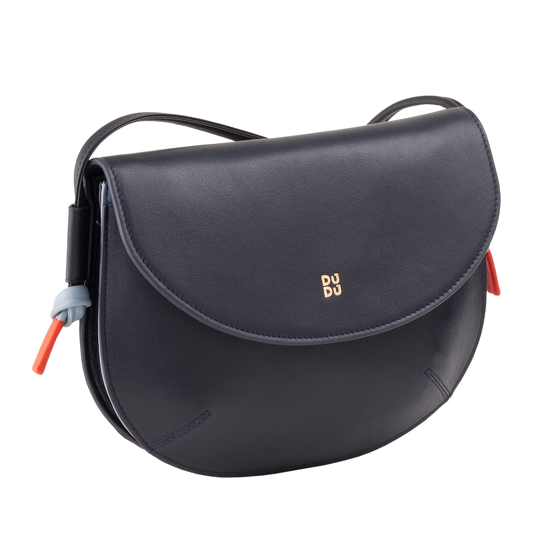 DUDUDU bolso de hombro para mujer con solapa de cuero genuino, Bolso de hombro pequeño con solapa magnética, Bolso