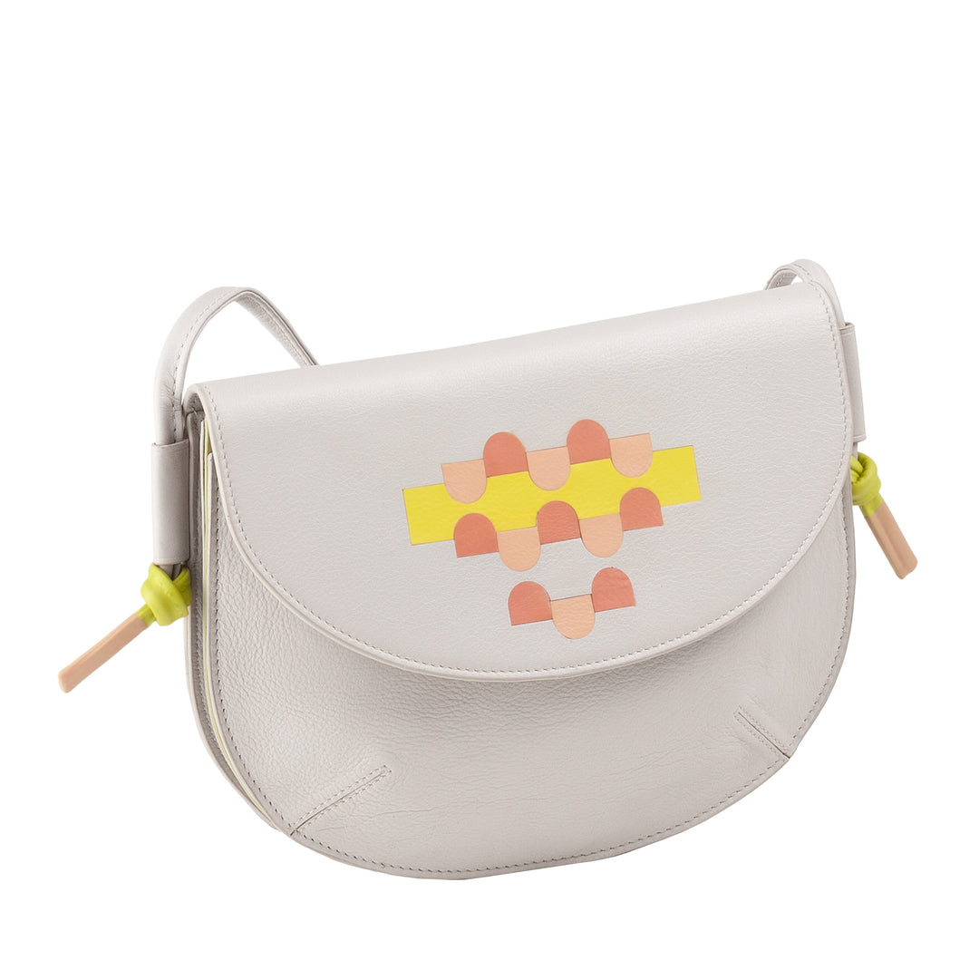 DUDU Sac à Bandoulière pour Femme avec Rabat en Cuir Véritable, Petit Sac à Bandoulière avec Rabat à Bouton Magnétique, Sac à Main
