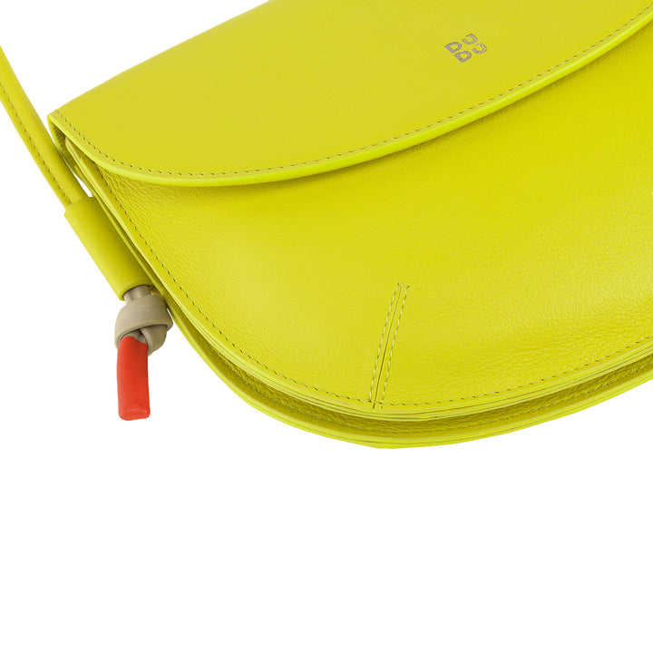 DUDU Sac à Bandoulière pour Femme avec Rabat en Cuir Véritable, Petit Sac à Bandoulière avec Rabat à Bouton Magnétique, Sac à Main