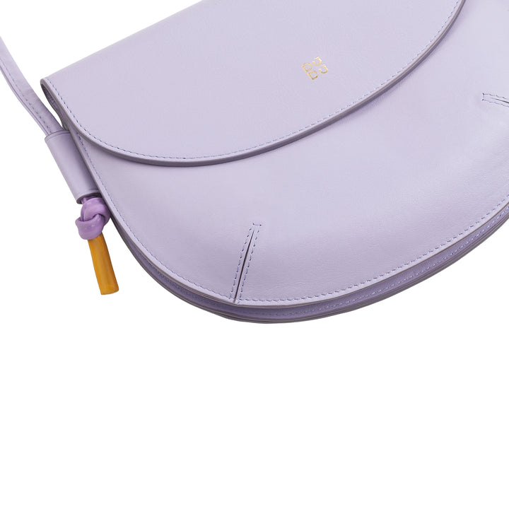DUDU Sac à Bandoulière pour Femme avec Rabat en Cuir Véritable, Petit Sac à Bandoulière avec Rabat à Bouton Magnétique, Sac à Main