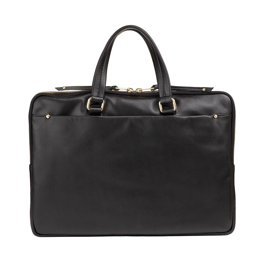 DUDU Borsa Porta PC Donna Elegante in Pelle con Tracolla - Borsa Cartella Laptop da Lavoro con Tasche Organizer, Capiente e Professionale, Porta Computer e Documenti