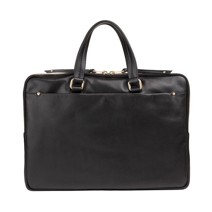 DUDU Borsa Porta PC Donna Elegante in Pelle con Tracolla - Borsa Cartella Laptop da Lavoro con Tasche Organizer, Capiente e Professionale, Porta Computer e Documenti