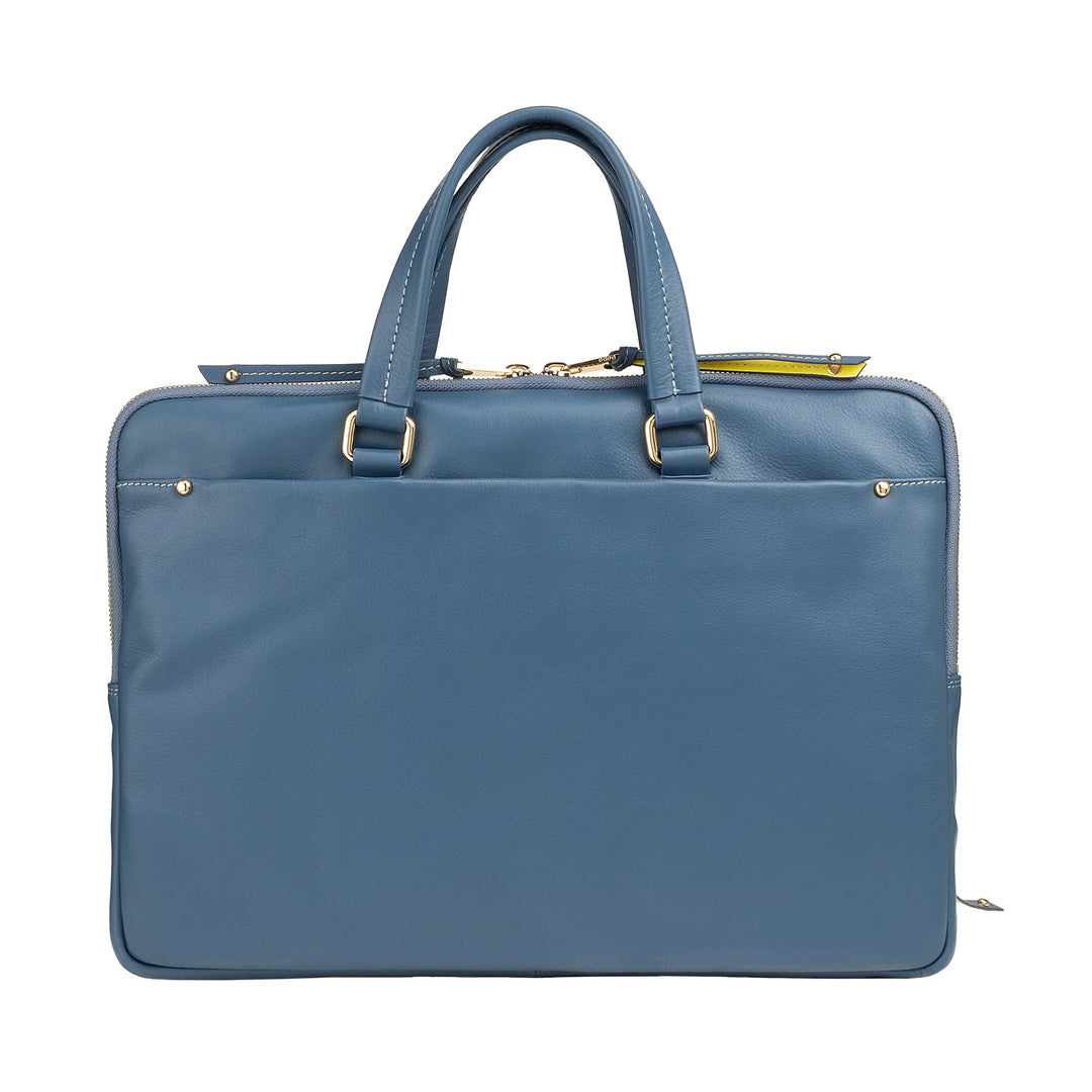 DUDU Borsa Porta PC Donna Elegante in Pelle con Tracolla - Borsa Cartella Laptop da Lavoro con Tasche Organizer, Capiente e Professionale, Porta Computer e Documenti