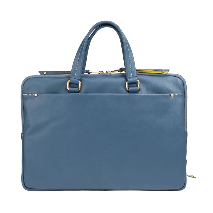 DUDU Borsa Porta PC Donna Elegante in Pelle con Tracolla - Borsa Cartella Laptop da Lavoro con Tasche Organizer, Capiente e Professionale, Porta Computer e Documenti