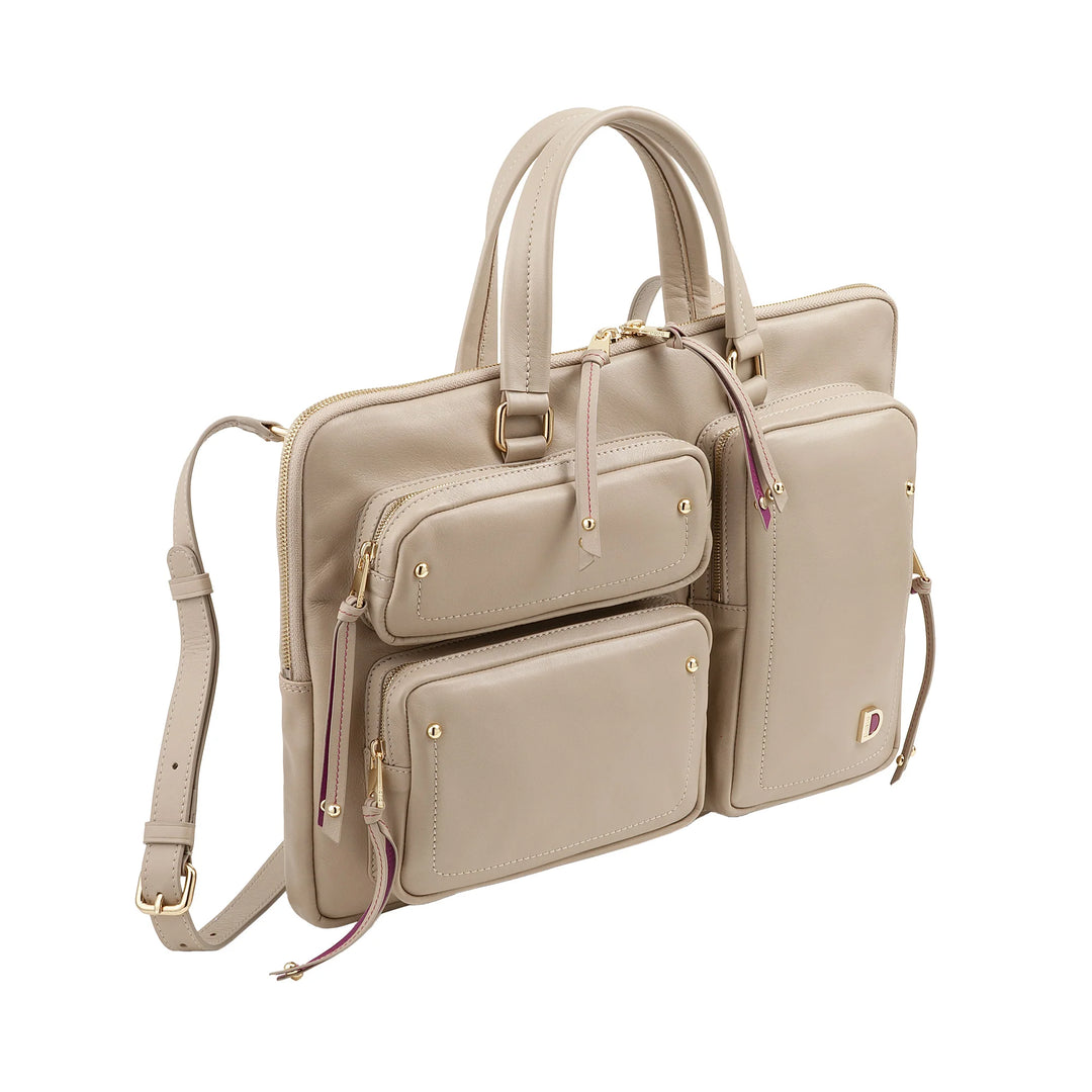 DUDU Borsa Porta PC Donna Elegante in Pelle con Tracolla - Borsa Cartella Laptop da Lavoro con Tasche Organizer, Capiente e Professionale, Porta Computer e Documenti