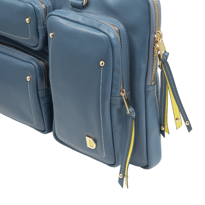 DUDU Borsa Porta PC Donna Elegante in Pelle con Tracolla - Borsa Cartella Laptop da Lavoro con Tasche Organizer, Capiente e Professionale, Porta Computer e Documenti