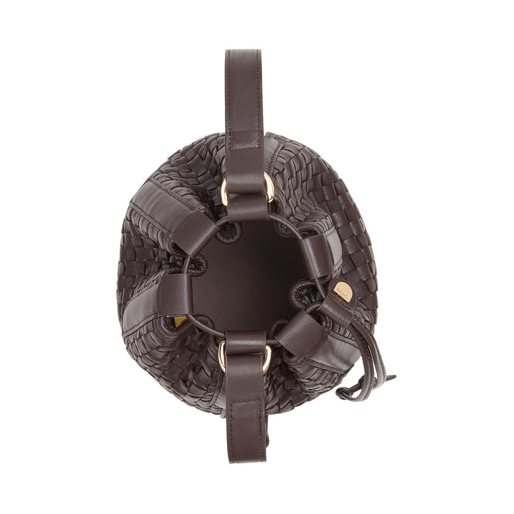DUDU Grand Sac Seau pour Femme en Cuir Tressé - Sac à Bandoulière Élégant avec Bandoulière Ajustable, Cordon de Serrage et Pochette Interne - Style Artisan Chic et Décontracté pour le Travail Loisirs