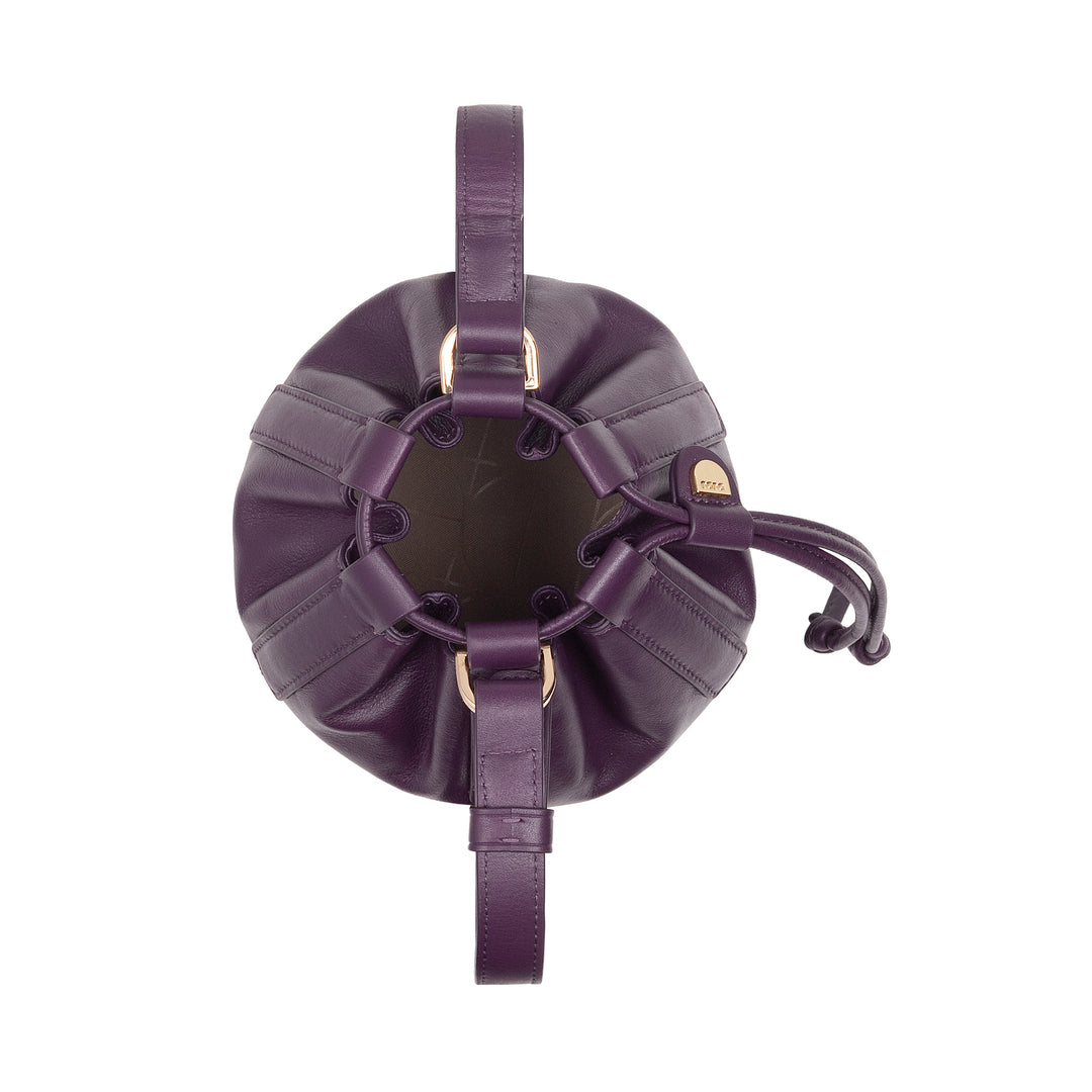 DUDU Petit sac seau pour femme en cuir véritable avec bandoulière réglable et fermeture à cordon - Sac à bandoulière élégant et compact avec cordon de serrage, parfait pour un usage quotidien