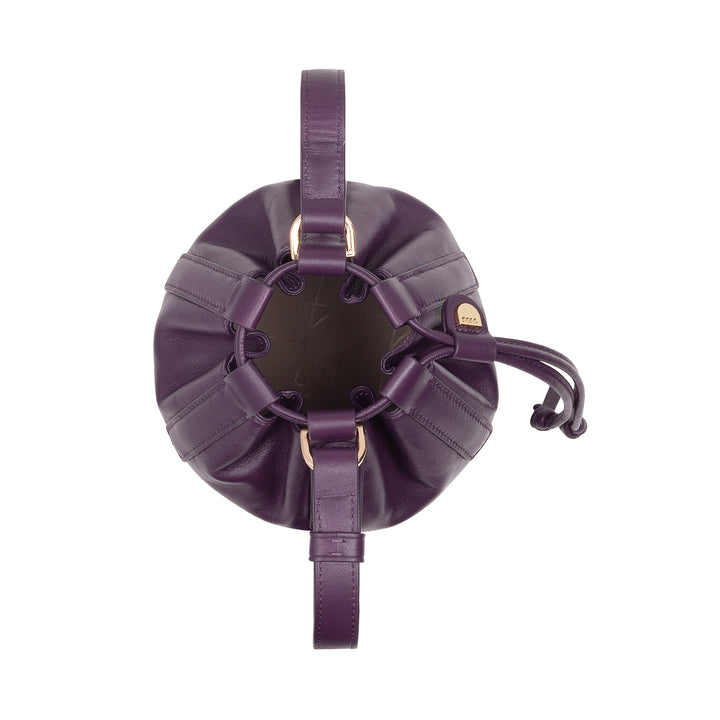 DUDU Petit sac seau pour femme en cuir véritable avec bandoulière réglable et fermeture à cordon - Sac à bandoulière élégant et compact avec cordon de serrage, parfait pour un usage quotidien