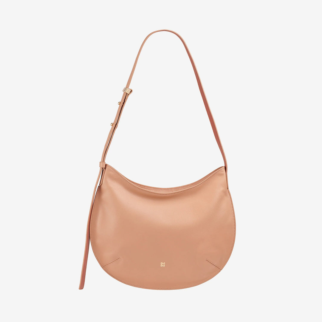DUDU Sac à bandoulière souple pour femme de taille moyenne en cuir véritable, sac Hobo avec bandoulière réglable, sac à bandoulière avec fermeture éclair