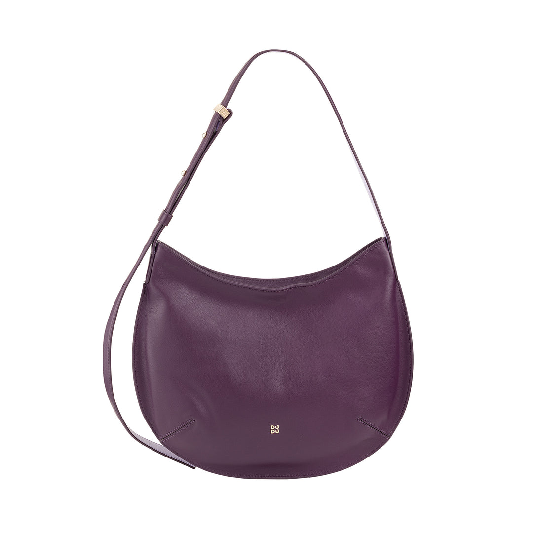 DUDU Sac à bandoulière souple pour femme de taille moyenne en cuir véritable, sac Hobo avec bandoulière réglable, sac à bandoulière avec fermeture éclair