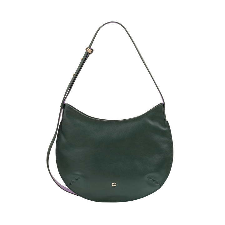 DUDU Sac à bandoulière souple pour femme de taille moyenne en cuir véritable, sac Hobo avec bandoulière réglable, sac à bandoulière avec fermeture éclair