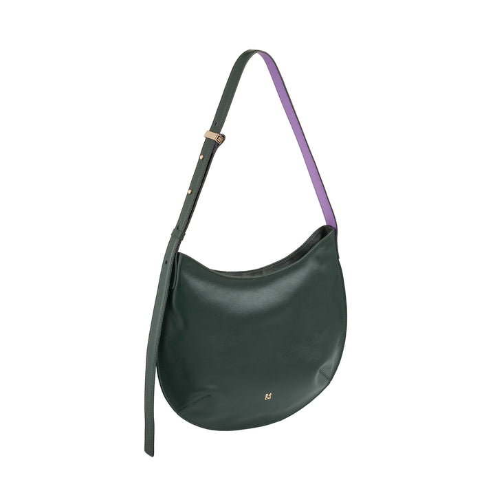 DUDU Sac à bandoulière souple pour femme de taille moyenne en cuir véritable, sac Hobo avec bandoulière réglable, sac à bandoulière avec fermeture éclair