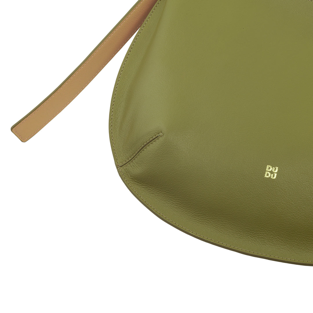 DUDU Sac à bandoulière souple pour femme de taille moyenne en cuir véritable, sac Hobo avec bandoulière réglable, sac à bandoulière avec fermeture éclair
