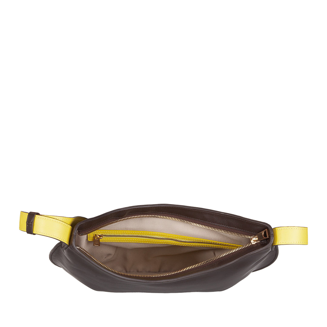 DUDU Sac à bandoulière souple pour femme de taille moyenne en cuir véritable, sac Hobo avec bandoulière réglable, sac à bandoulière avec fermeture éclair