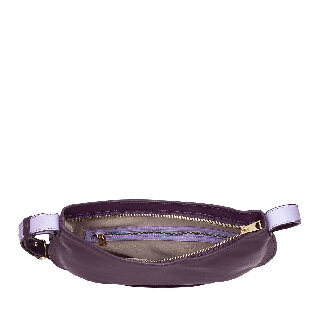 DUDU Sac à bandoulière souple pour femme de taille moyenne en cuir véritable, sac Hobo avec bandoulière réglable, sac à bandoulière avec fermeture éclair