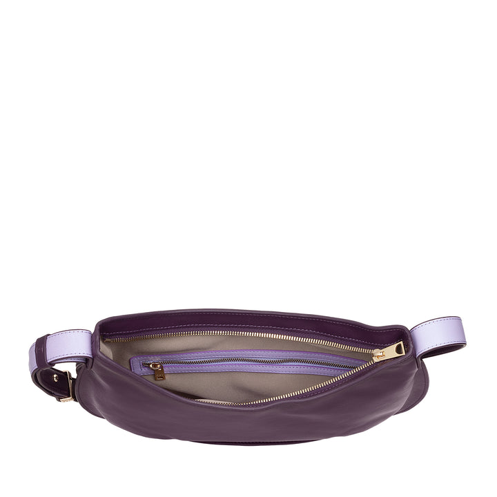 DUDU Sac à bandoulière souple pour femme de taille moyenne en cuir véritable, sac Hobo avec bandoulière réglable, sac à bandoulière avec fermeture éclair