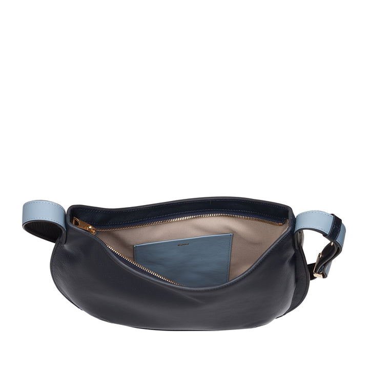 DUDU Sac à bandoulière souple pour femme de taille moyenne en cuir véritable, sac Hobo avec bandoulière réglable, sac à bandoulière avec fermeture éclair