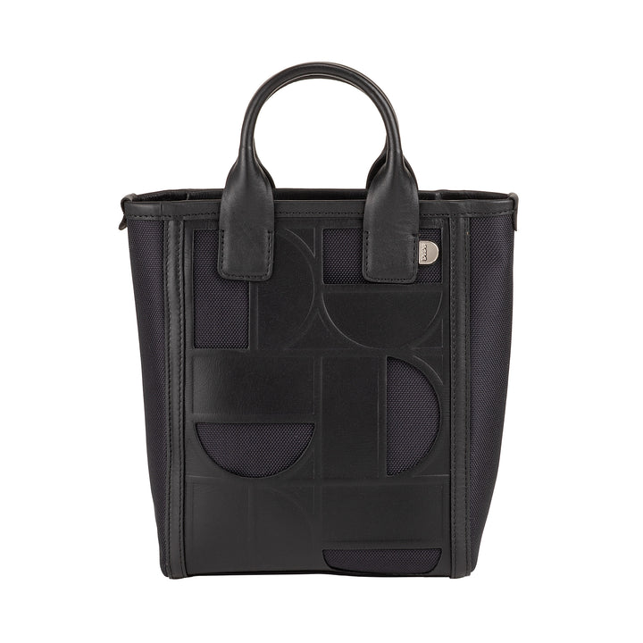 DUDU Sac fourre-Tout en Cuir et Tissu pour Femme - Sac à Main, Sac à bandoulière au Design géométrique, Shopping élégant et Polyvalent pour Un Usage Quotidien